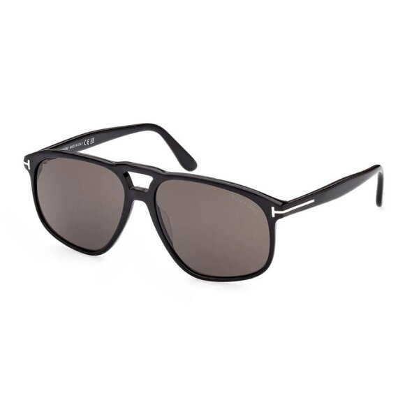 NEW TOM FORD SUNGLASSES BLACK MEN AVIATOR EYEWEAR - Picture 1 of 3